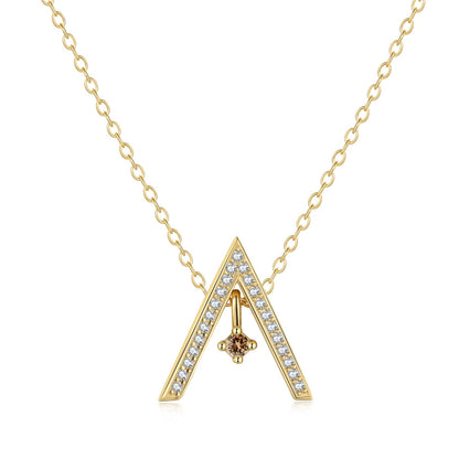[Max Jewelry ]Sparkling "A" Shape Necklace