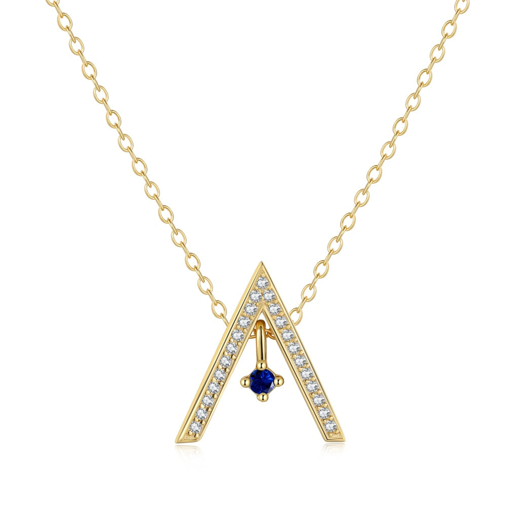 [Max Jewelry ]Sparkling "A" Shape Necklace