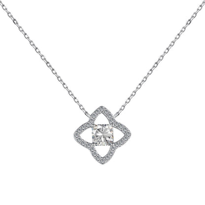 [Max Jewelry ]Exquisite Flower Shape Princess Cut Necklace