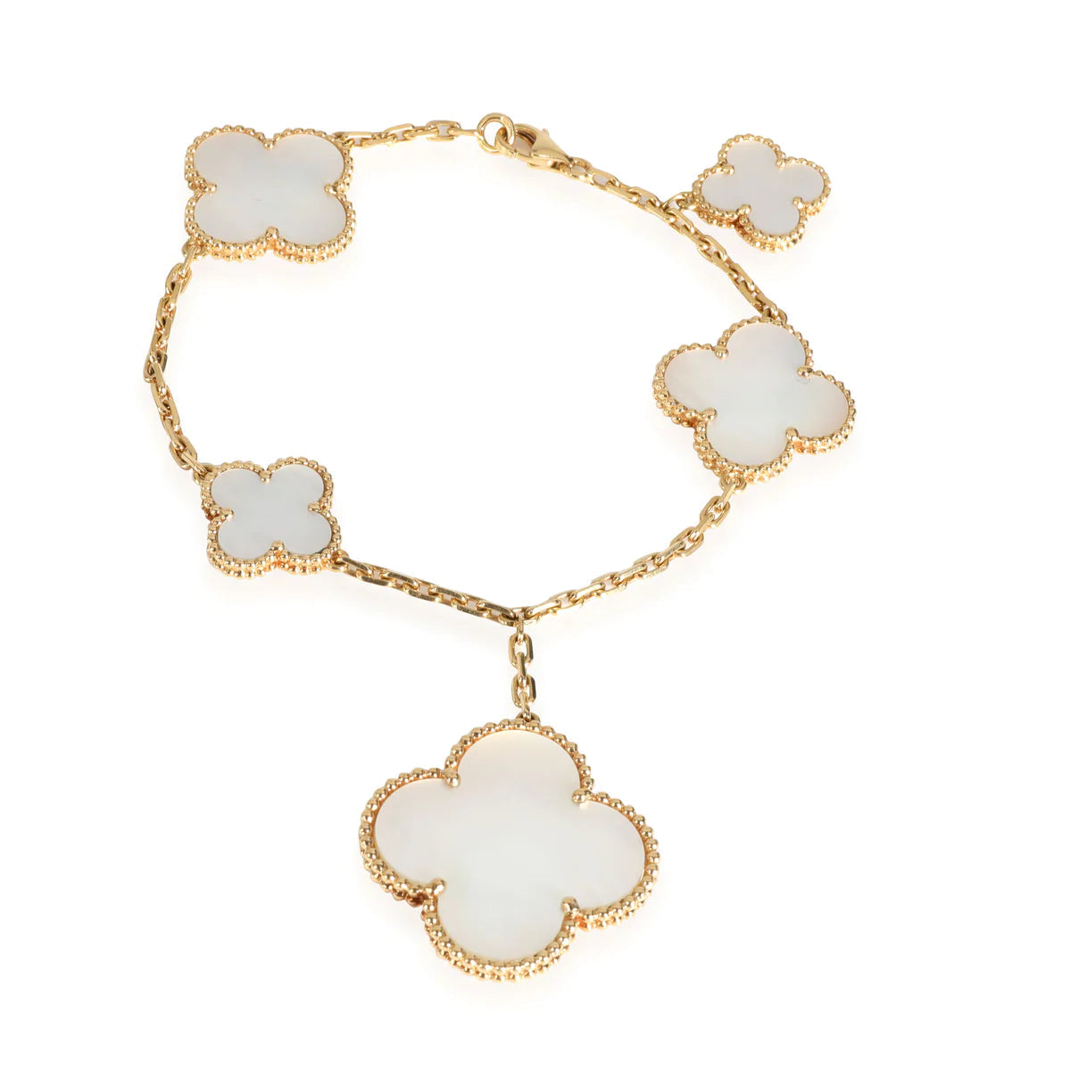 [Max Jewelry ]MAGIC CLOVER MOP GOLD BRACELET 5 MOTIFS