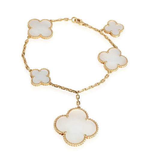 [Max Jewelry ]MAGIC CLOVER MOP GOLD BRACELET 5 MOTIFS