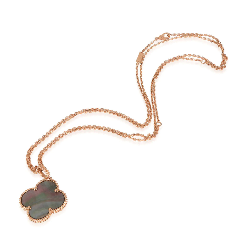 [Plus&Max]CLOVER 25MM GOLD DARK MOP BIG CLOVER NECKLACE