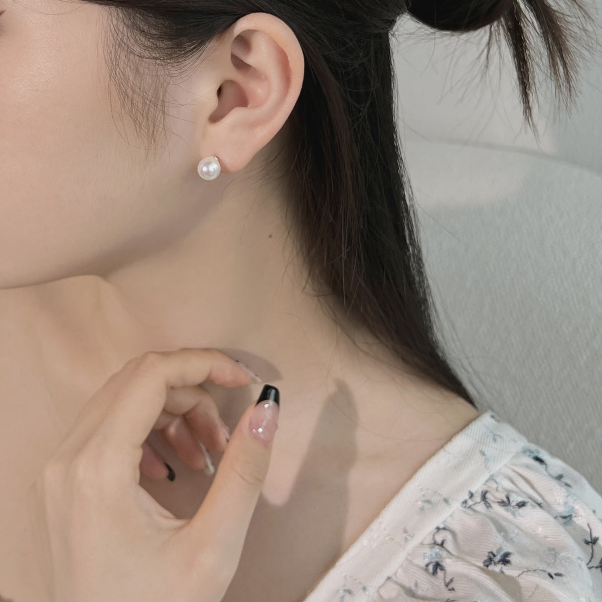 [Max Jewelry ]Delicate Pearl Earrings