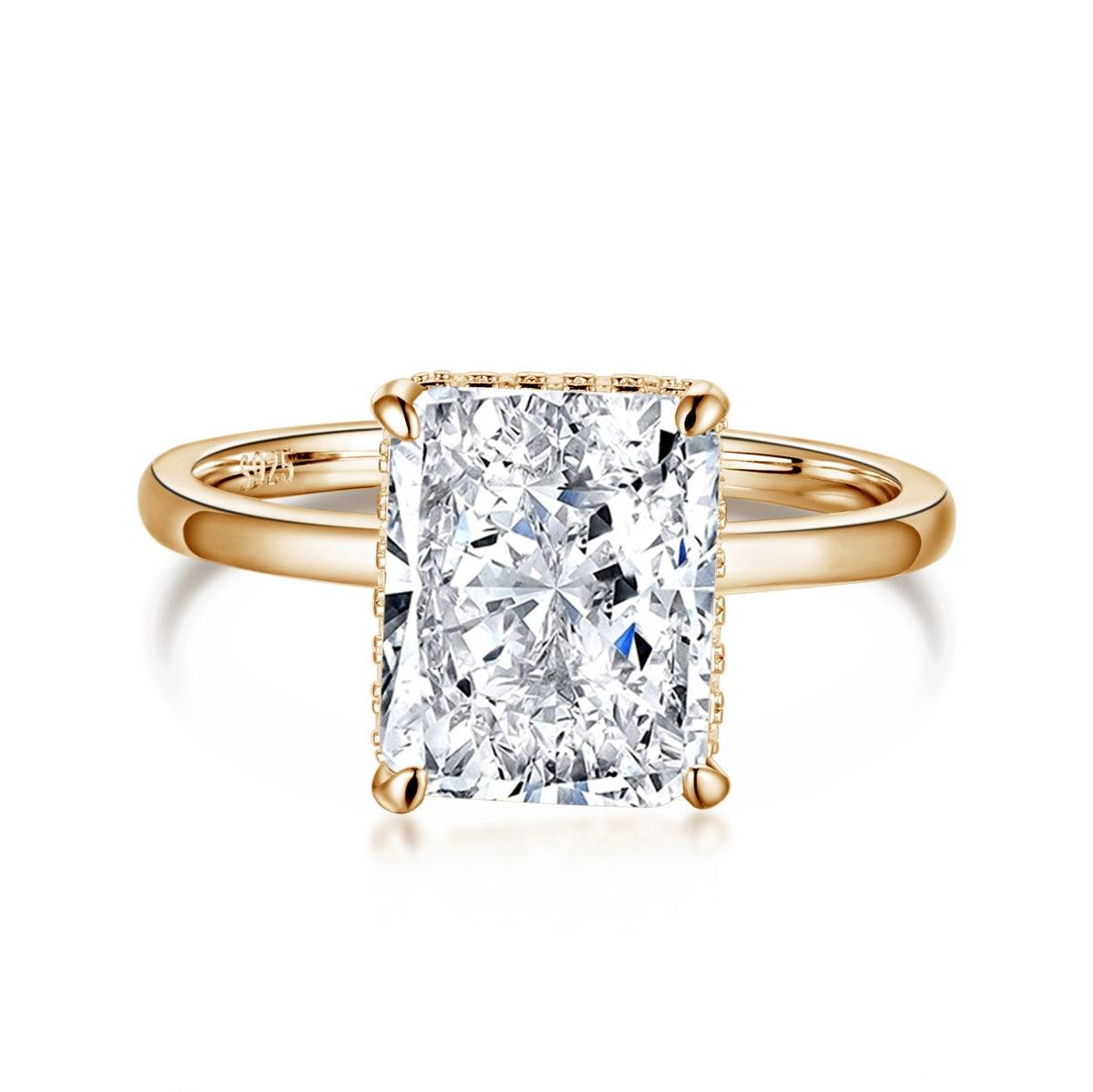 [Max Jewelry ]4.0 Carat Ornate Enchanting Radiand Cut Banquet Ring