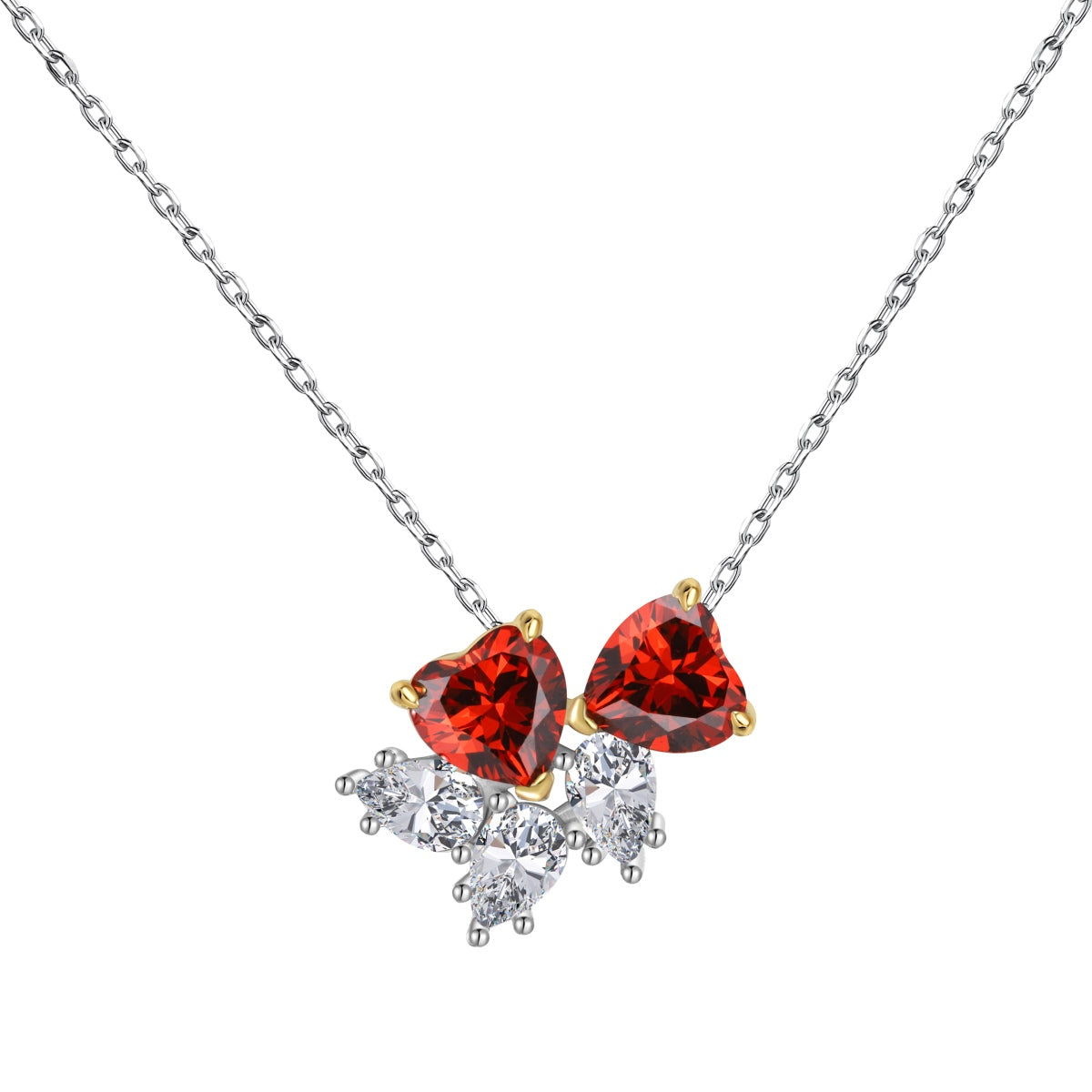 [Max Jewelry ]Dainty Red Heart Necklace