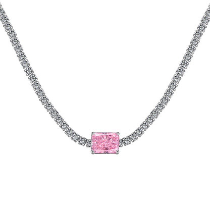 [Max Jewelry ]2.0 carat Ornate Emerald Cut Necklace
