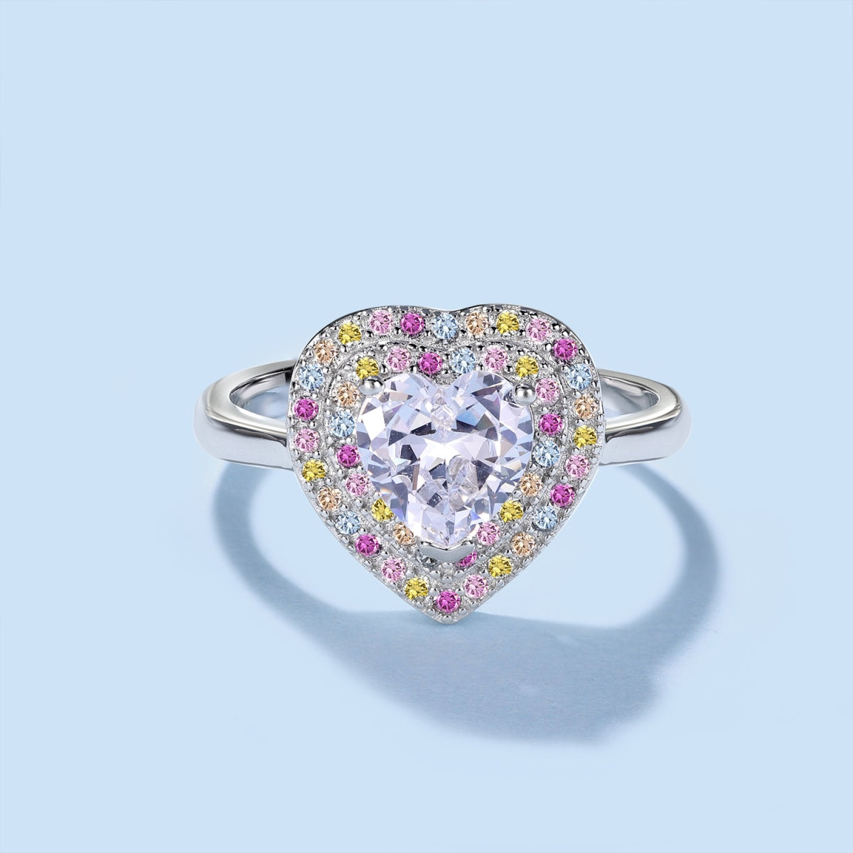 [Max Jewelry ]Delicate Ebullient Heart Shape Wedding Ring