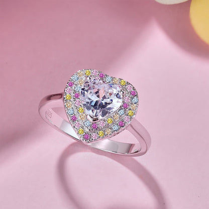 [Max Jewelry ]Delicate Ebullient Heart Shape Wedding Ring