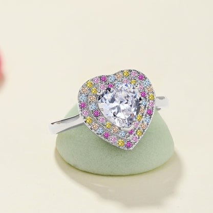 [Max Jewelry ]Delicate Ebullient Heart Shape Wedding Ring