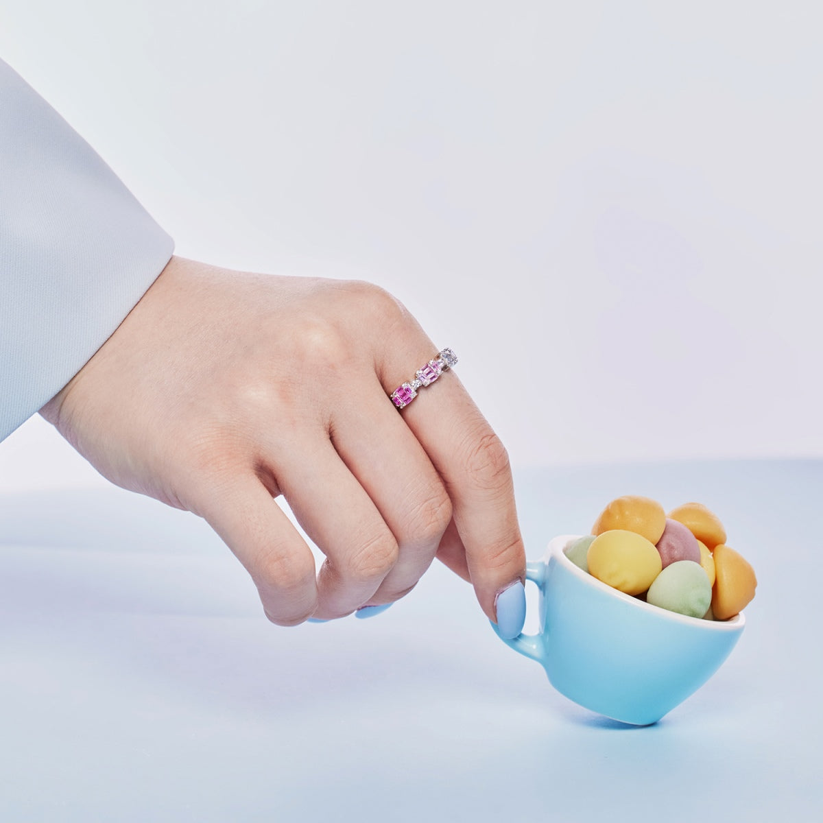 [Max Jewelry ]Unique Colorful Emerald Cut Party Ring