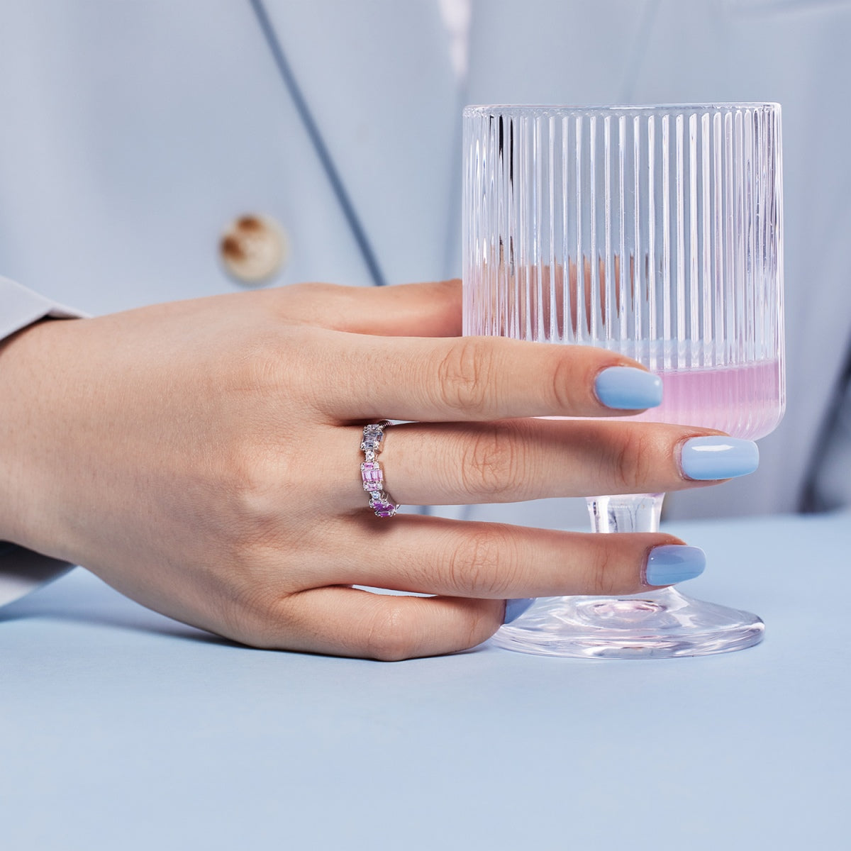 [Max Jewelry ]Unique Colorful Emerald Cut Party Ring