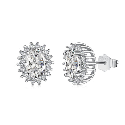 [Max Jewelry ]Delicate Radiant Oval Cut Daily Earrings