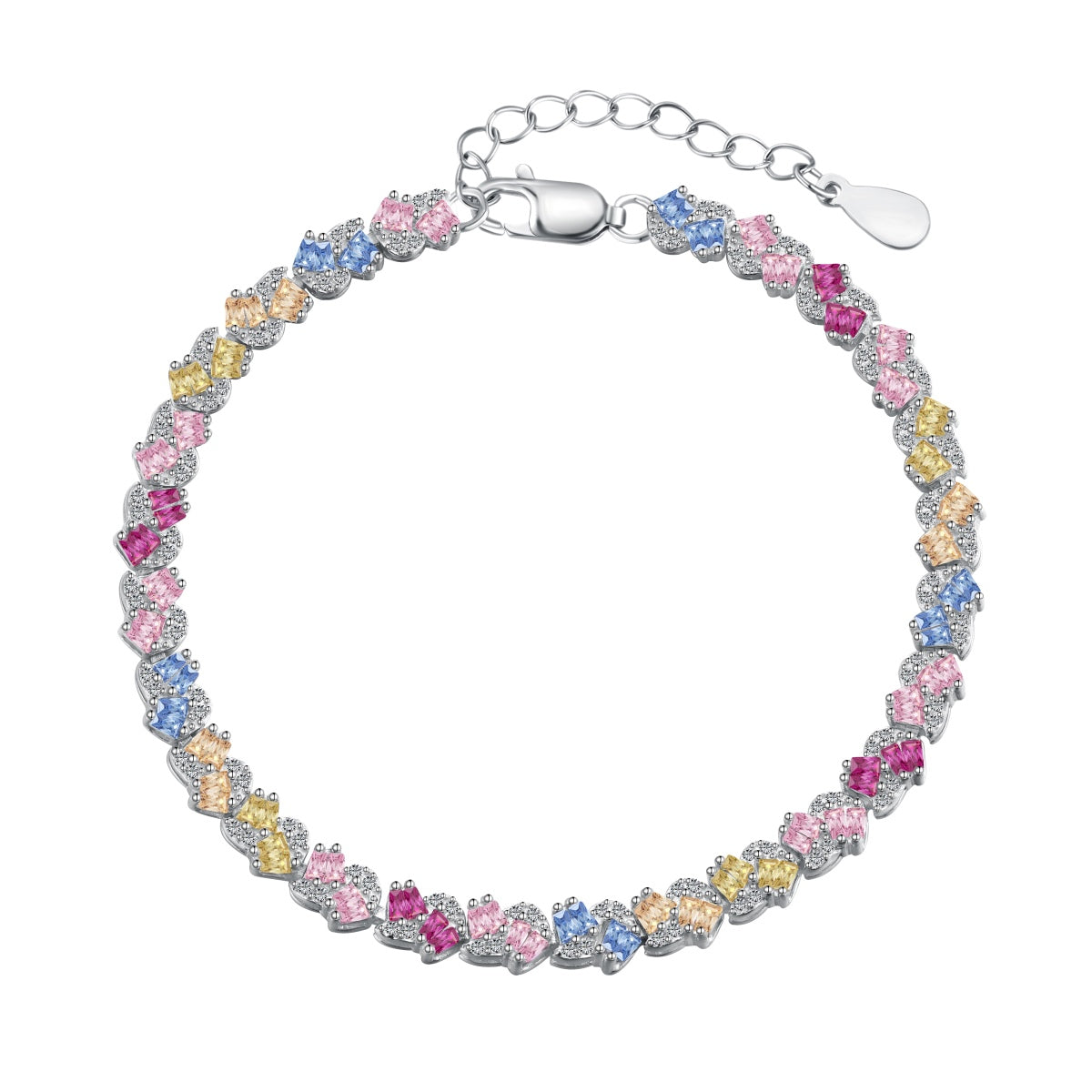 [Max Jewelry ]Ornate Colorful Flower Shape Party Bracelet