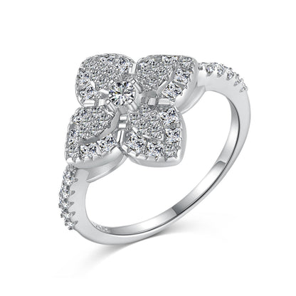 [Max Jewelry ]Luxurious Colorful Flower Shape Banquet Ring