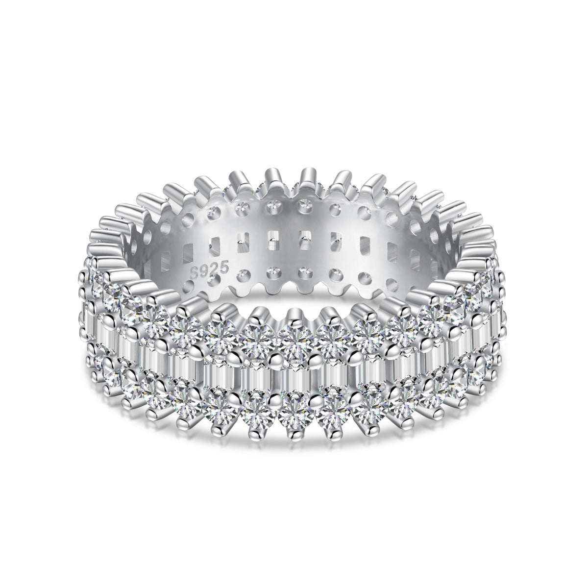 [Max Jewelry ]Ornate Colorful Radiant Cut Daily Ring