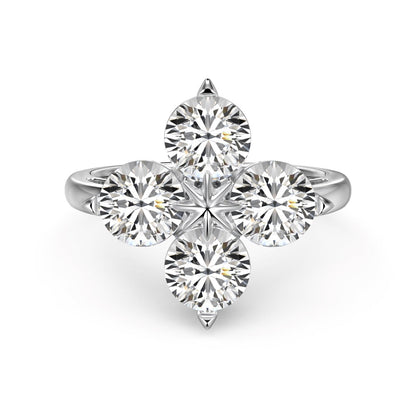 [Max Jewelry ]Four-Leaf Clover Eight-Pointed Star Ring