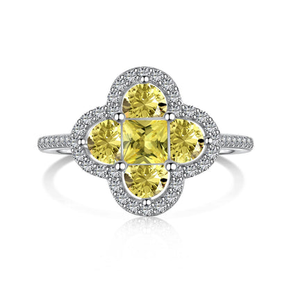 [Max Jewelry ]Luxurious Eternity Flower Shape Banquet Ring