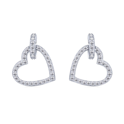 [Max Jewelry ]Dainty Heart Shape Earrings