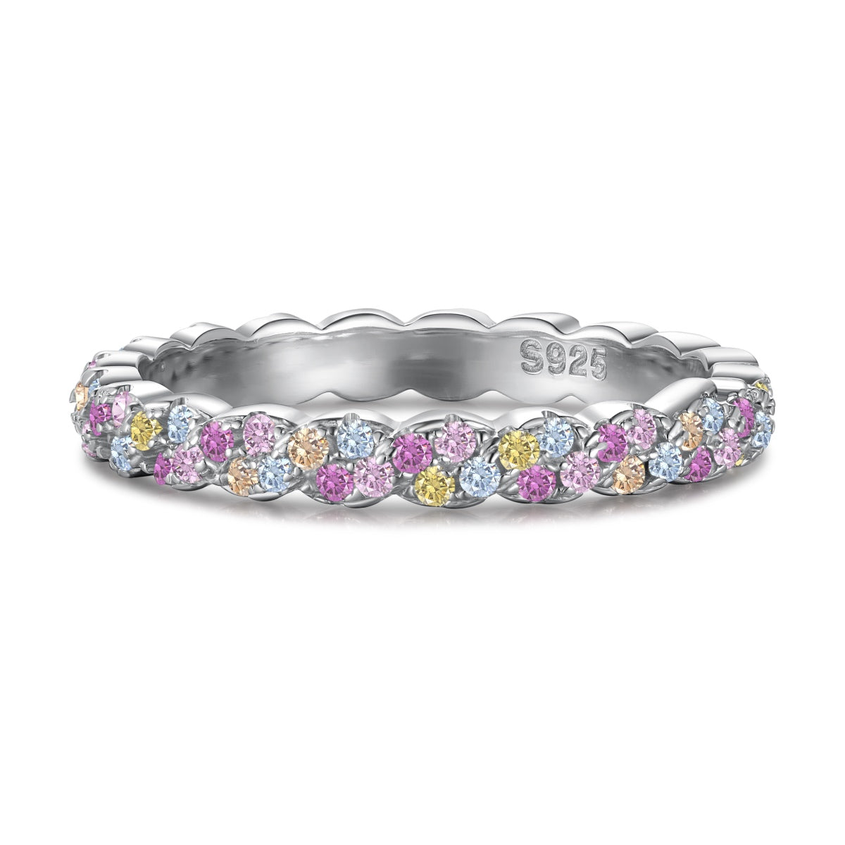 [Max Jewelry ]Dainty Ebullient Round Cut Daily Ring