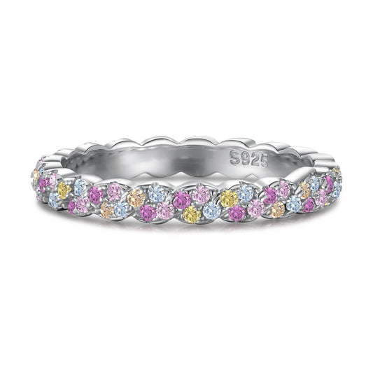 [Max Jewelry ]Dainty Ebullient Round Cut Daily Ring