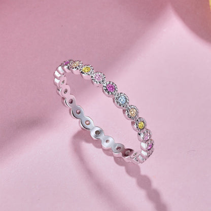 [Max Jewelry ]Radiant Sparkling Round Cut Daily Ring
