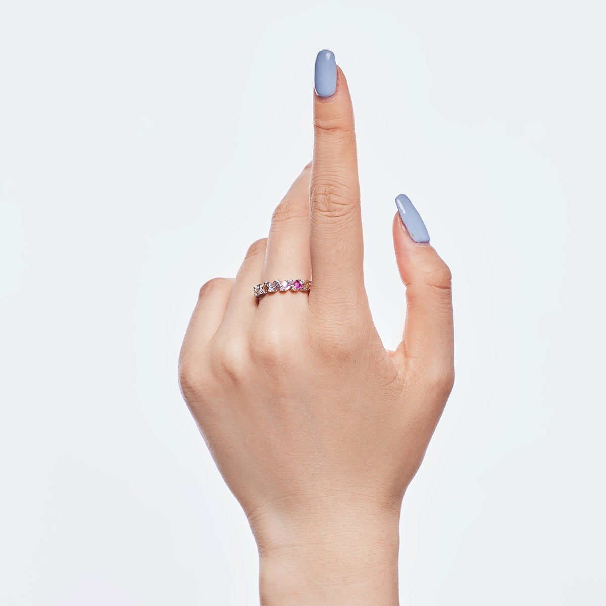 [Max Jewelry ]Delicate Vibrant Emerald Cut Daily Ring