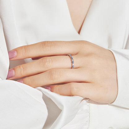 [Max Jewelry ]Sparkling Vibrant Round Shape Daily Ring