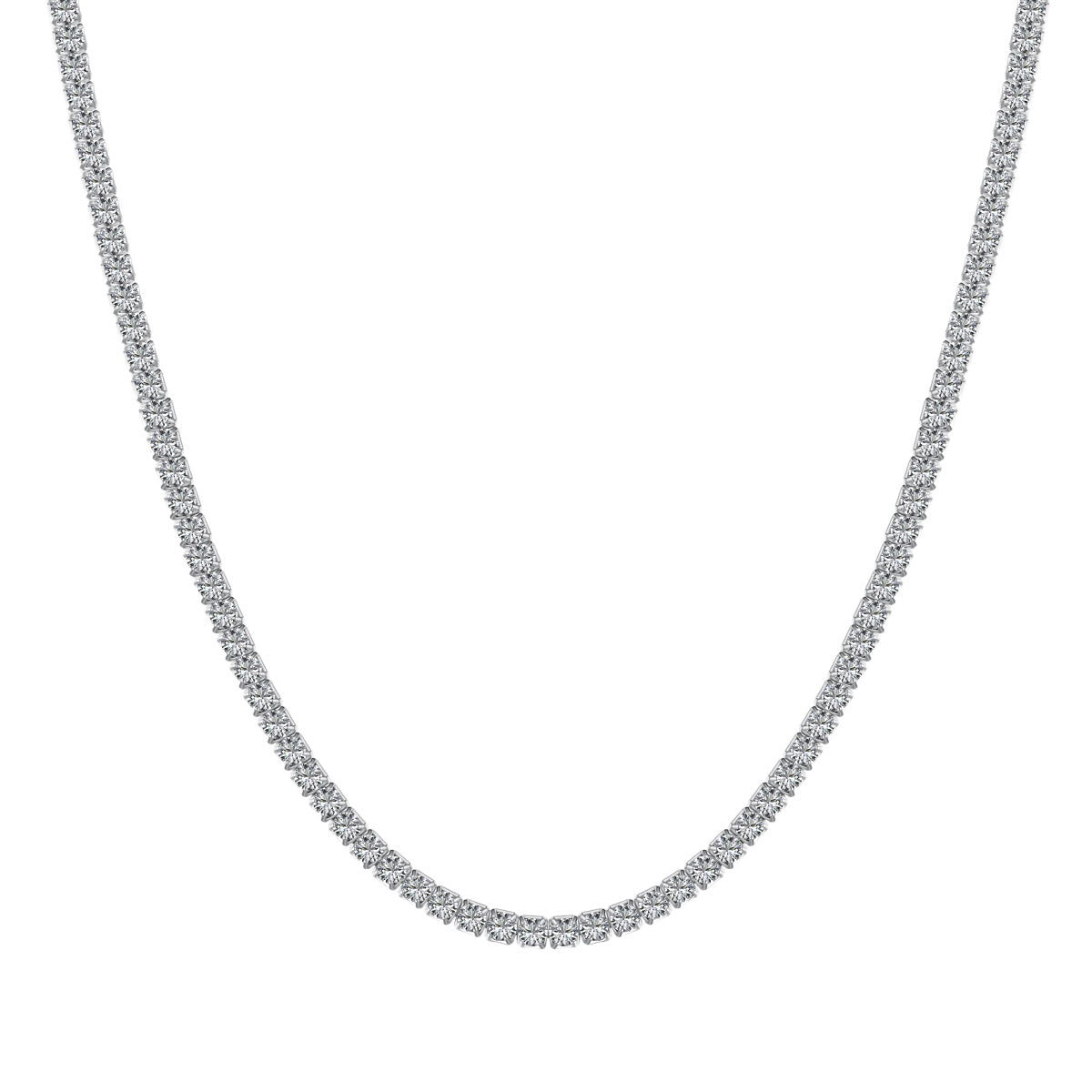 [Max Jewelry ]Delicate Round Shape Tennis Necklace