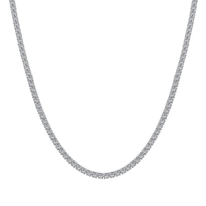 [Max Jewelry ]Delicate Round Shape Tennis Necklace