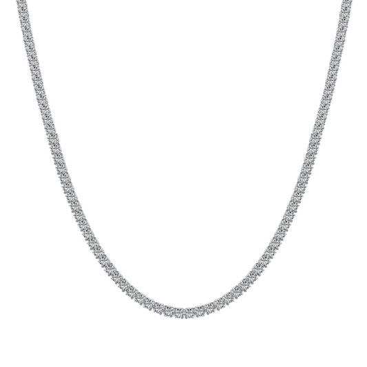 [Max Jewelry ]Delicate Round Shape Tennis Necklace