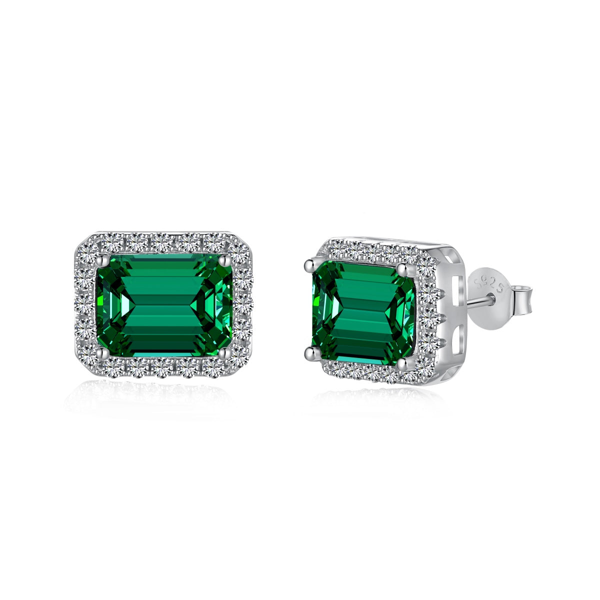 [Max Jewelry ]Luxurious Dainty Emerald Cut Banquet Earrings