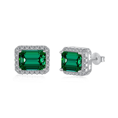 [Max Jewelry ]Luxurious Dainty Emerald Cut Banquet Earrings