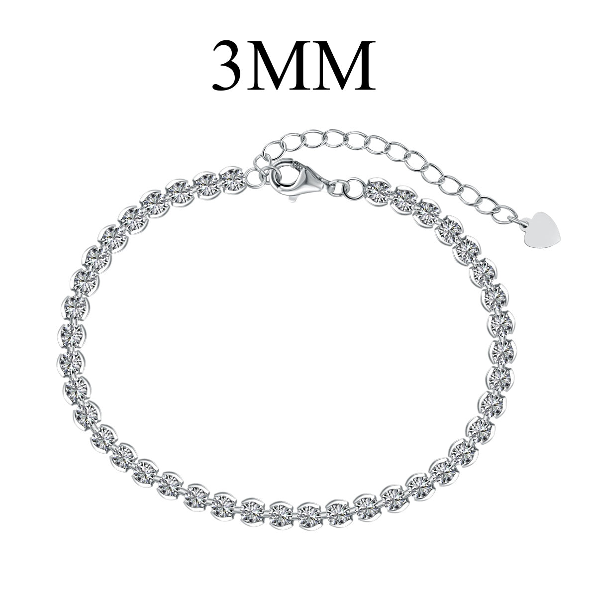 [Max Jewelry ]Ornate  Sparkling Round Cut Daily Bracelet