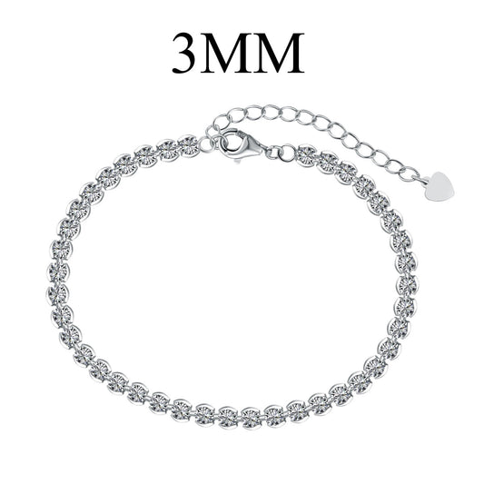 [Max Jewelry ]Ornate  Sparkling Round Cut Daily Bracelet