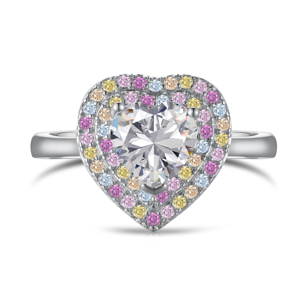 [Max Jewelry ]Delicate Ebullient Heart Shape Wedding Ring