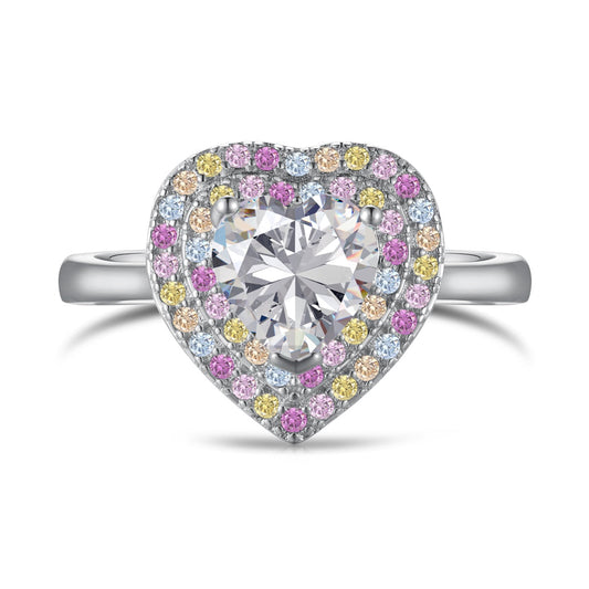 [Max Jewelry ]Delicate Ebullient Heart Shape Wedding Ring