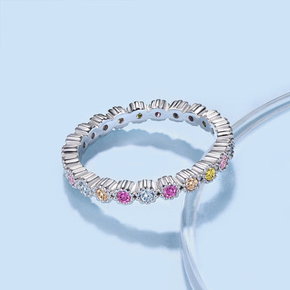 [Max Jewelry ]Unique Scintillating Round Cut Daily Ring