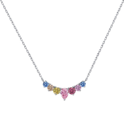 [Max Jewelry ]Dainty Colorful Heart Necklace