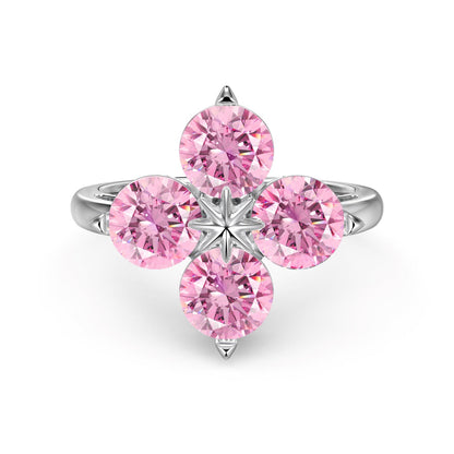 [Max Jewelry ]Four-Leaf Clover Eight-Pointed Star Ring