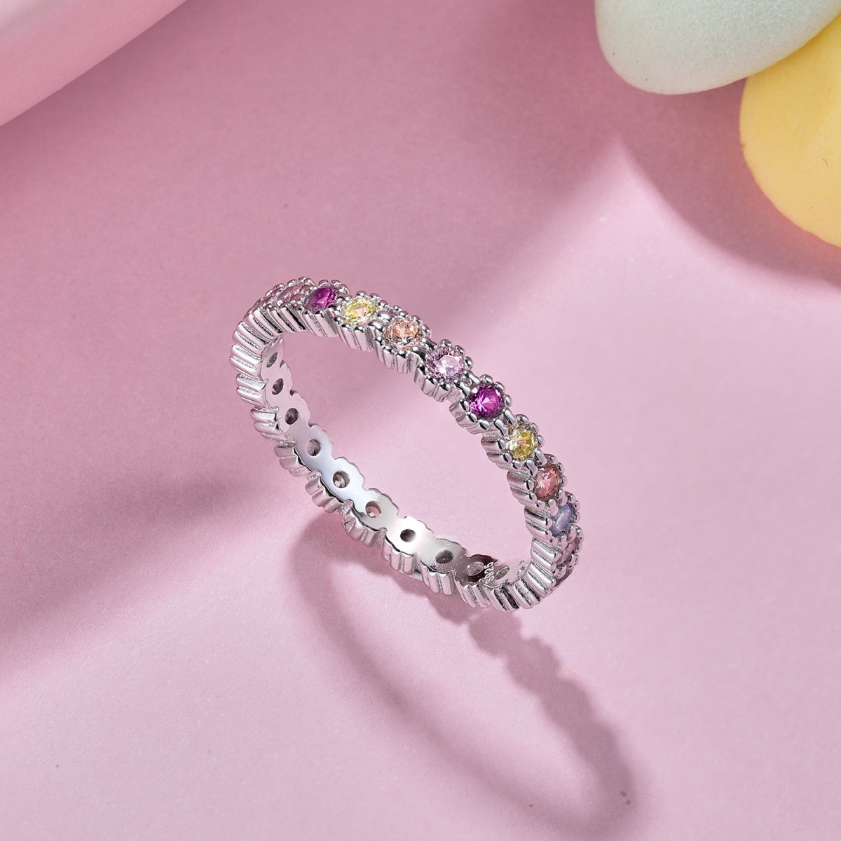 [Max Jewelry ]Exquisite Colorful Round Cut Party Ring