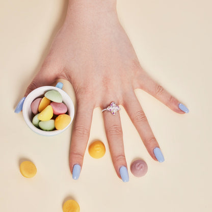 [Max Jewelry ]Luxurious Colorful Flower Shape Banquet Ring