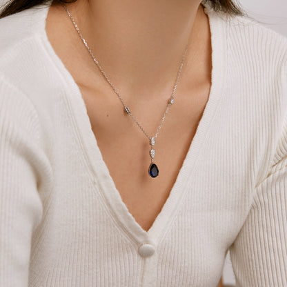 [Max Jewelry ]Dazzling Pear Cut Necklace
