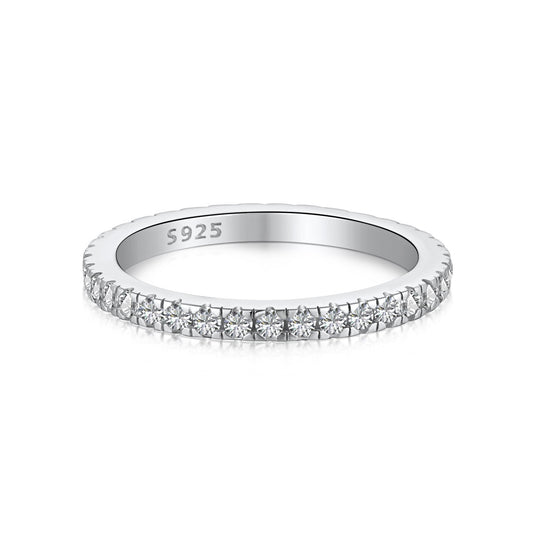 [Max Jewelry ]Delicate Sparkling Round Cut Daily Ring