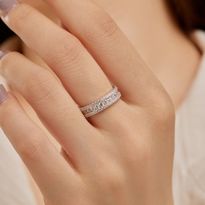 [Max Jewelry ]Delicate Colorful Round Cut Daily Ring