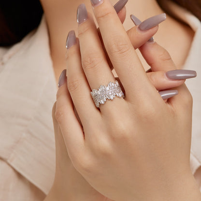 [Max Jewelry ]Luxurious Colorful Radiant Cut Daily Ring