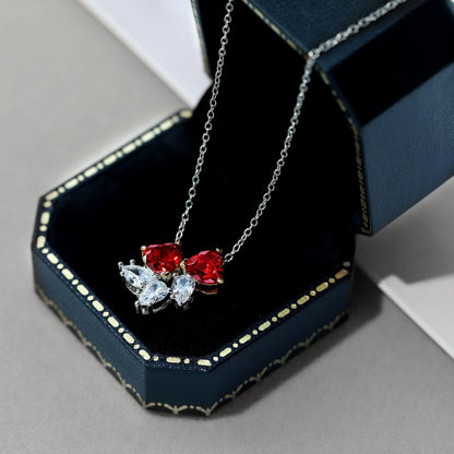 [Max Jewelry ]Dainty Red Heart Necklace