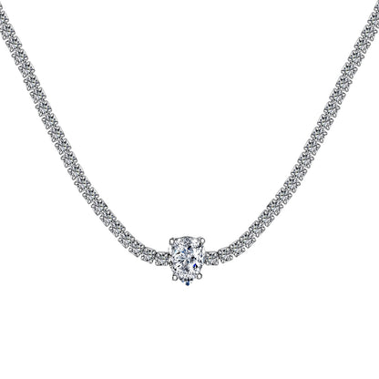 [Max Jewelry ]1.0 carat Unique Pear Cut Tennis Necklace