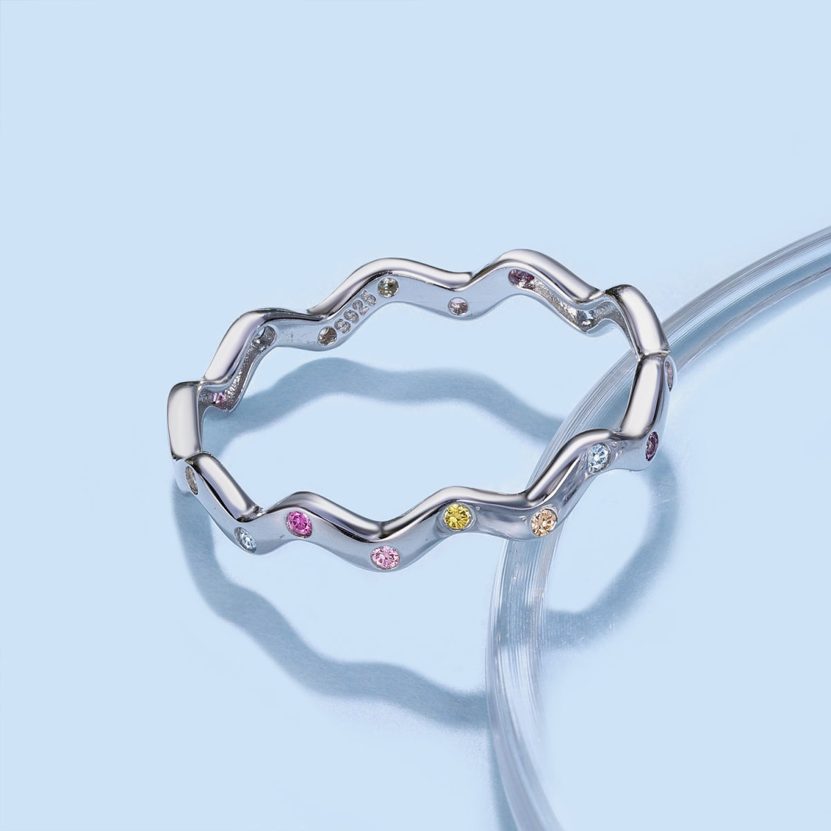[Max Jewelry ]Ornate Vibrant Round Cut Daily Ring