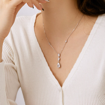 [Max Jewelry ]Dazzling Pear Cut Necklace