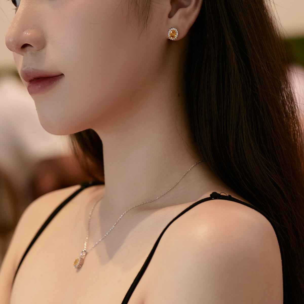 [Max Jewelry ]Delicate Radiant Oval Cut Daily Earrings